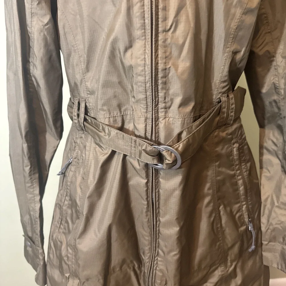 Eddie Bauer Women's Rain Jacket Brown Weather‎ Edge Plus Nylon Size Large NWOT